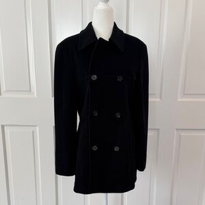 J. Crew Elegant Black Pea Coat